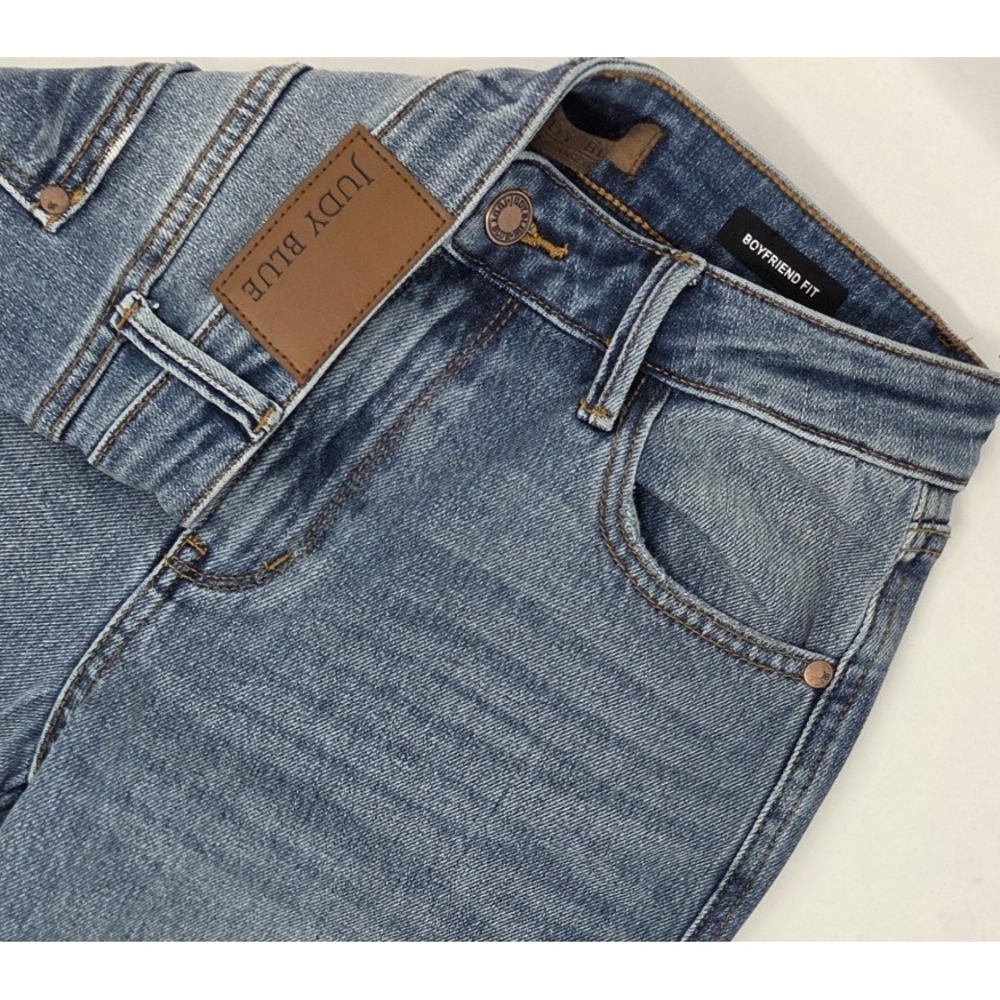 Judy Blue Mid Rise Rigid Magic Release Hem Size 7/28 Boyfriend Denim Jeans 88818